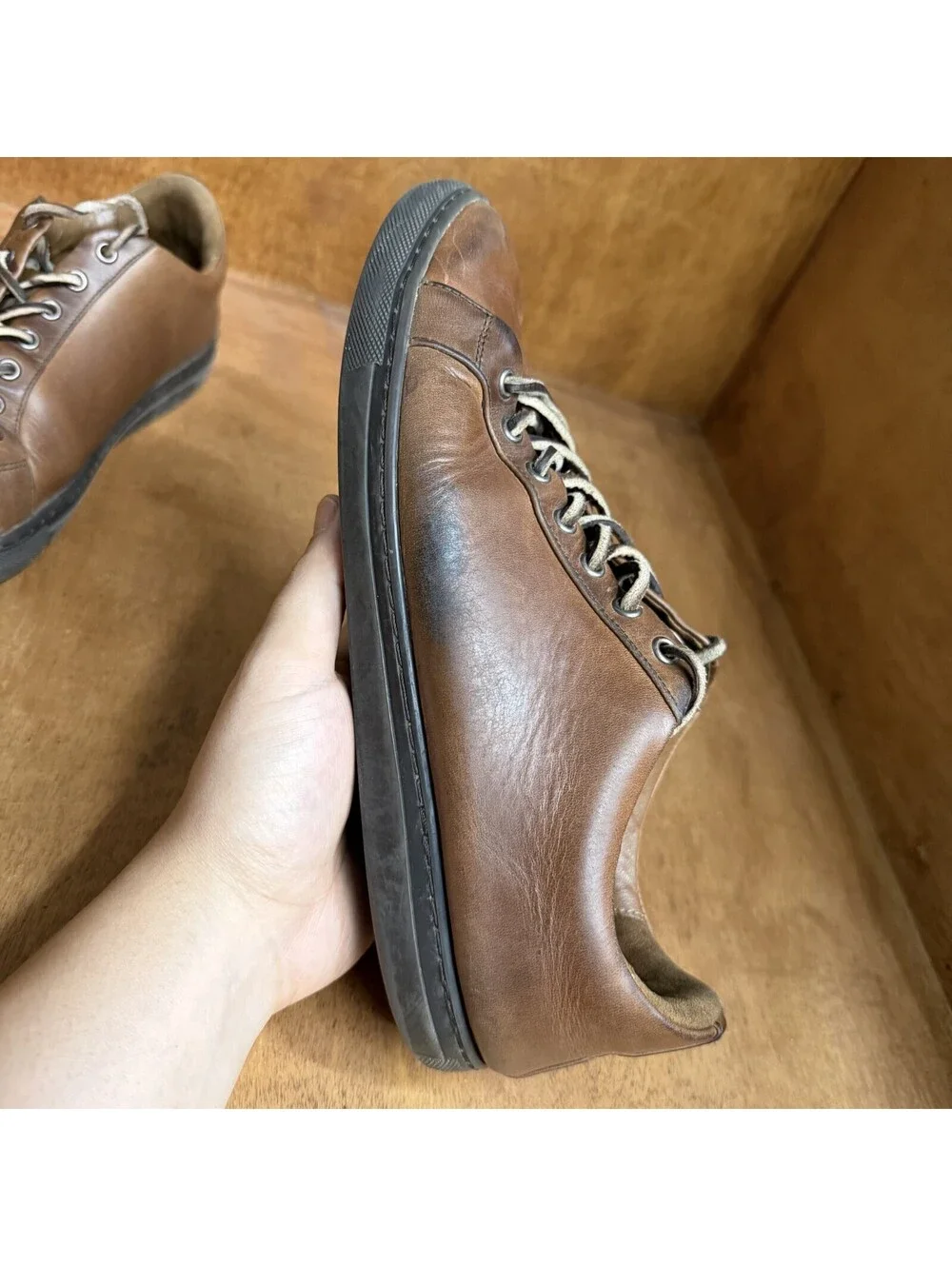 Thursday Boots Co. Everyday Low Top Shoes Sneakers Brown Leather Mens Size 9.5